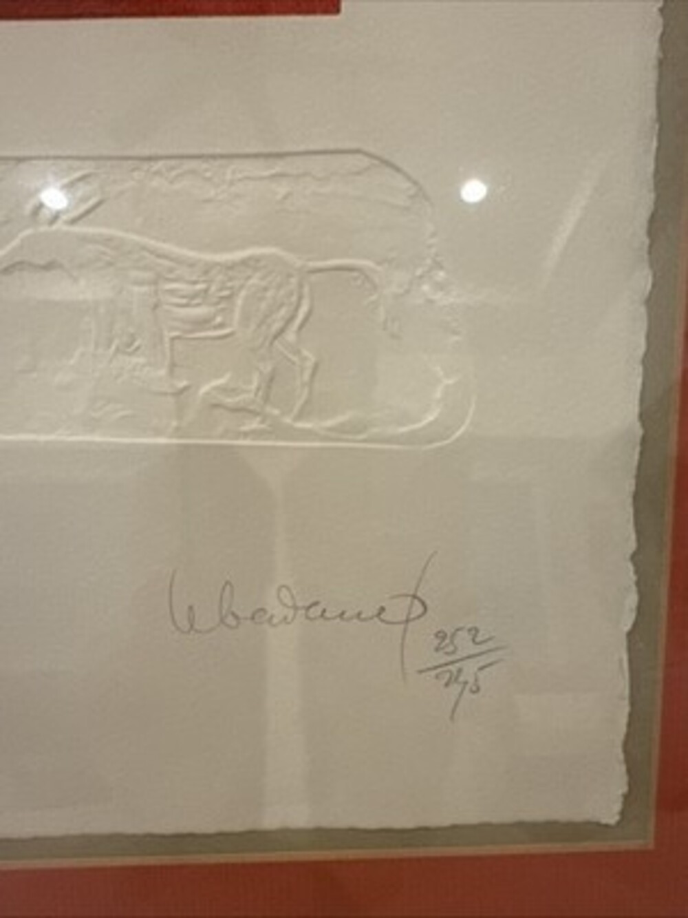 Framed Lebadang (aka Hoi), Red Horse, Etching with Relief, signed and numbered - Picture 6 of 7